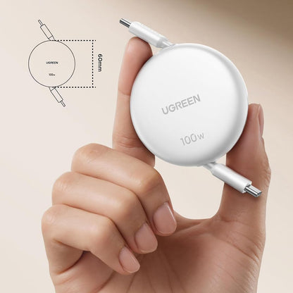 Daten- und Ladekabel USB-C - USB-C UGREEN L531, 100W, 1m, Weiß