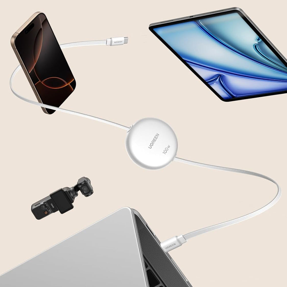 Daten- und Ladekabel USB-C - USB-C UGREEN L531, 100W, 1m, Weiß