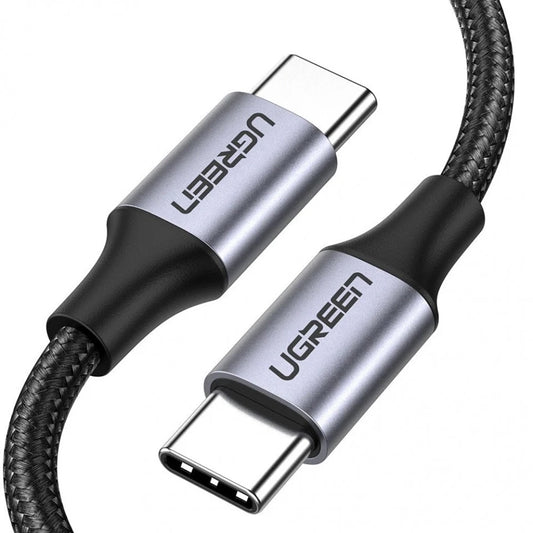 USB-C-auf-USB-C-Daten- und Ladekabel UGREEN US261 (50152), 60 W, 2 m, Grau