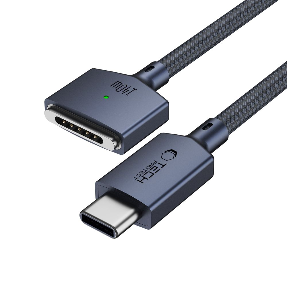 Ladekabel Tech-Protect MMC01 Ultraboost, USB-C - MagSafe 3, 140W, 3m, Marineblau