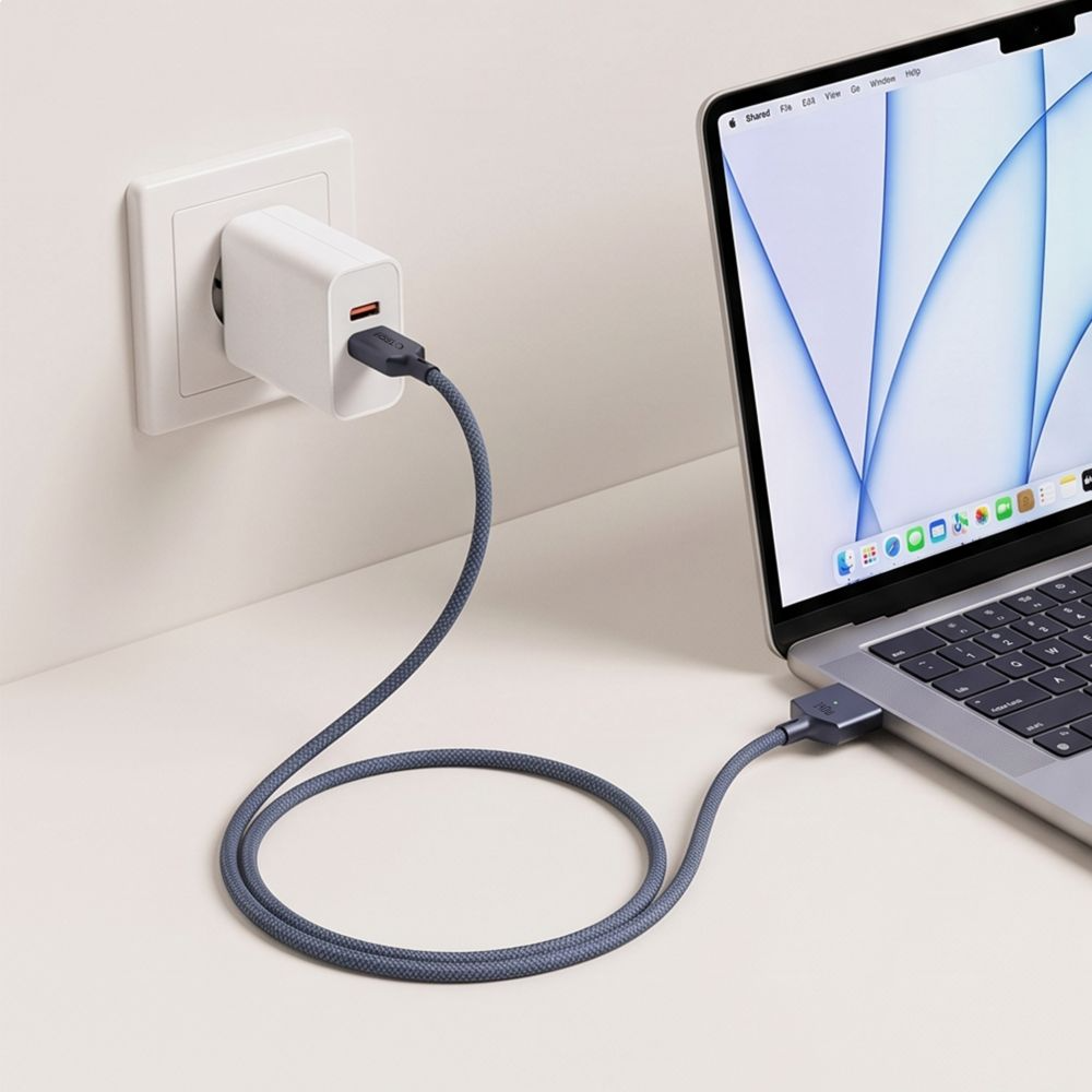 Ladekabel Tech-Protect MMC01 Ultraboost, USB-C - MagSafe 3, 140W, 3m, Marineblau
