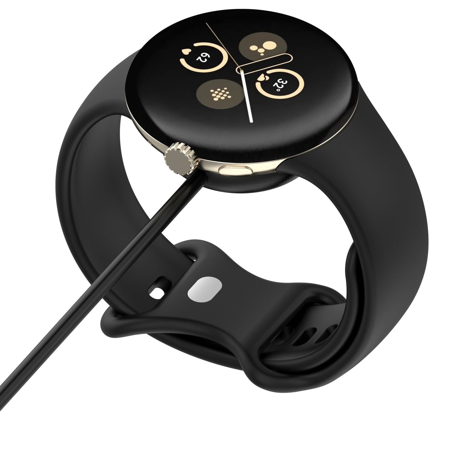Ladekabel Techsuit THC5 für Google Pixel Watch 3 45mm / Watch 3 41mm, USB-A, Schwarz