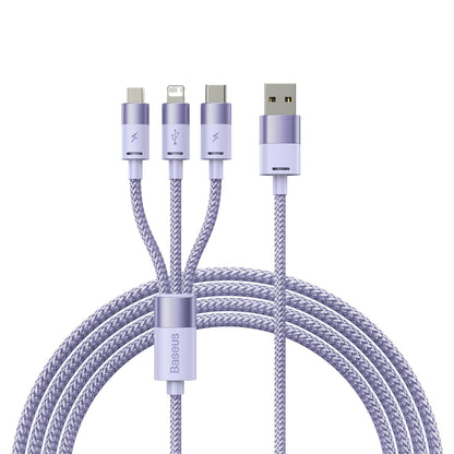 Ladekabel USB-A - Lightning / microUSB / USB-C Baseus StarSpeed 3in1, 20W, 1.2m, Lila CAXS000005
