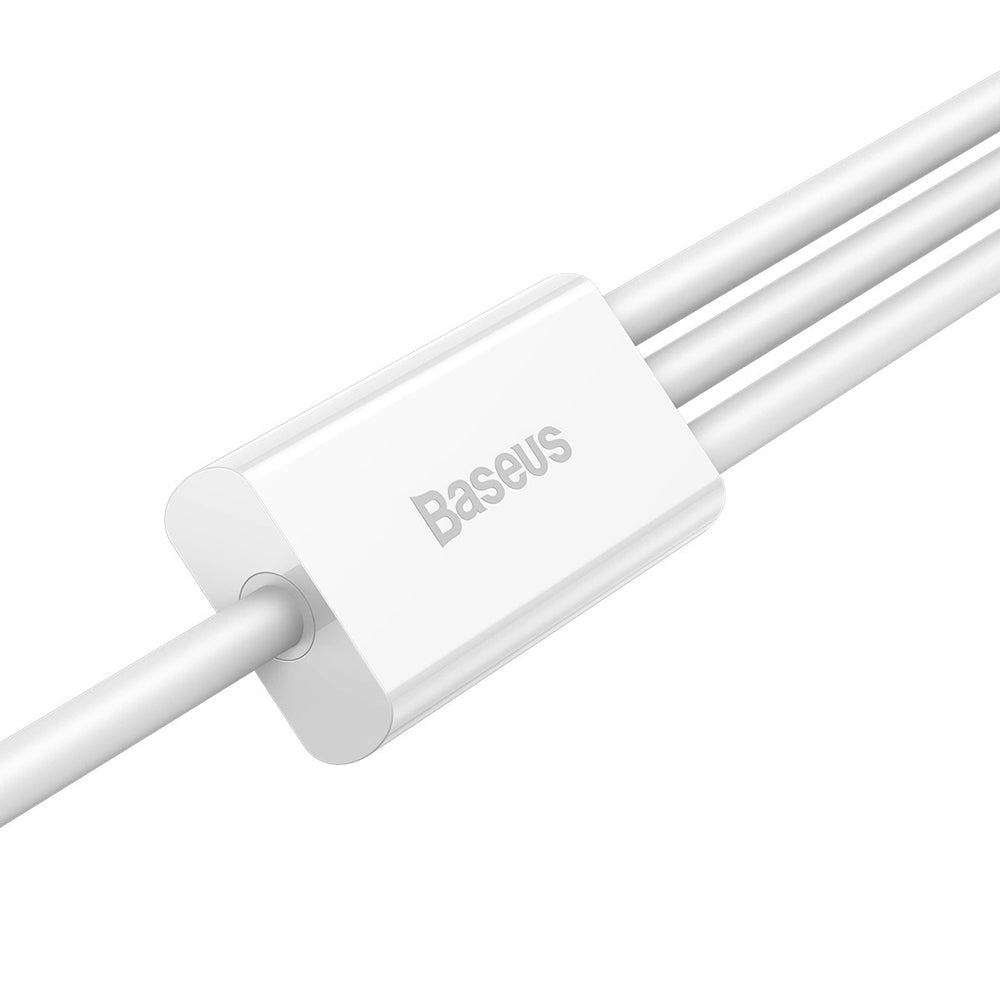 Ladekabel USB-A - Lightning / microUSB / USB-C Baseus Superior 3in1 Series, 20W, 1m, Weiß P10320105221-00