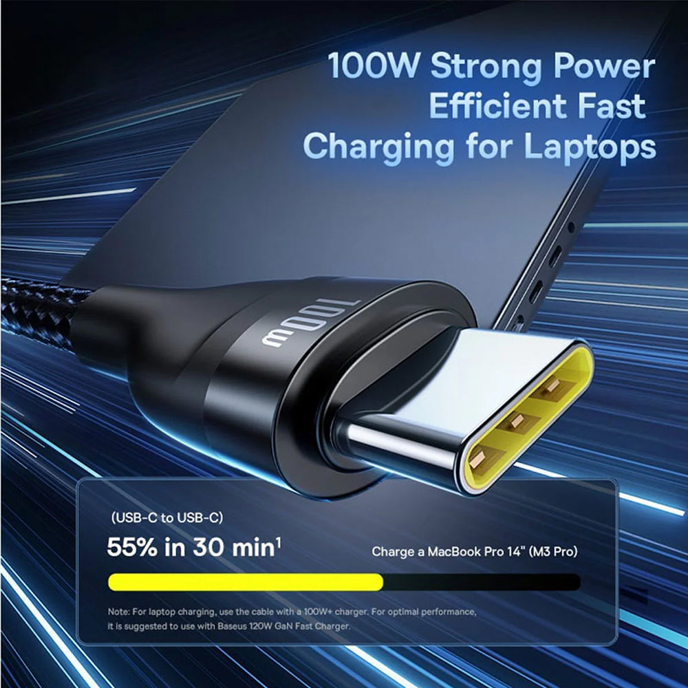 USB-A / USB-C - Lightning / 2 x USB-C Baseus Flash Series III 3in1 Charging Cable, 100W, 1.5m, Black P10377800U01-00