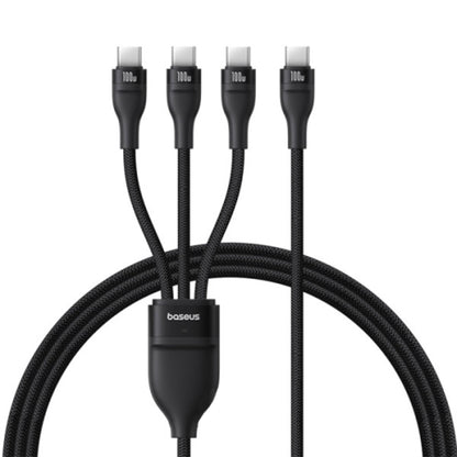 USB-C Ladekabel - 3 x USB-C Baseus Flash Series III 3in1, 100W, 1,5m, Schwarz P10377503111-00