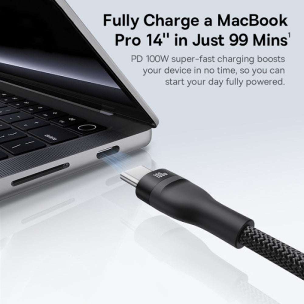 USB-C Ladekabel - 3 x USB-C Baseus Flash Series III 3in1, 100W, 1,5m, Schwarz P10377503111-00