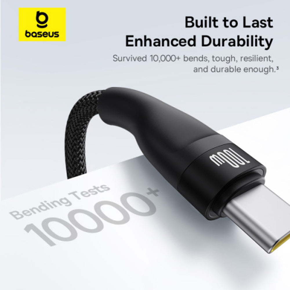 USB-C Ladekabel - 3 x USB-C Baseus Flash Series III 3in1, 100W, 1,5m, Schwarz P10377503111-00