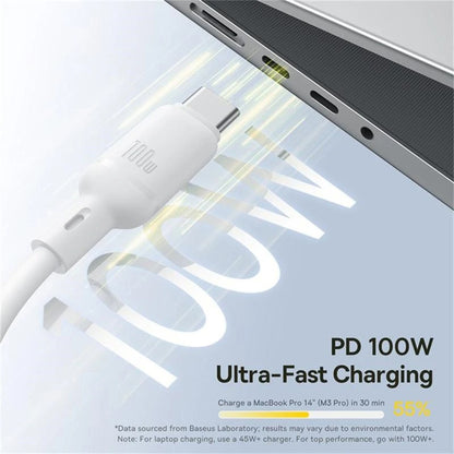 USB-C - Lightning / microUSB / USB-C Ladekabel Baseus Silky 3in1, 100W, 1,5m, Weiß P10377706213-00
