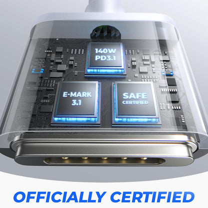 USB-C Ladekabel - MagSafe 3 Lisen, 140W, 2m, Silber YL0123070001