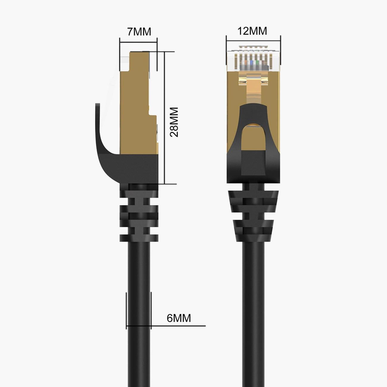 Orico PUG-C7 Netzwerkkabel, UTP, Cat7, 0,5m, Schwarz