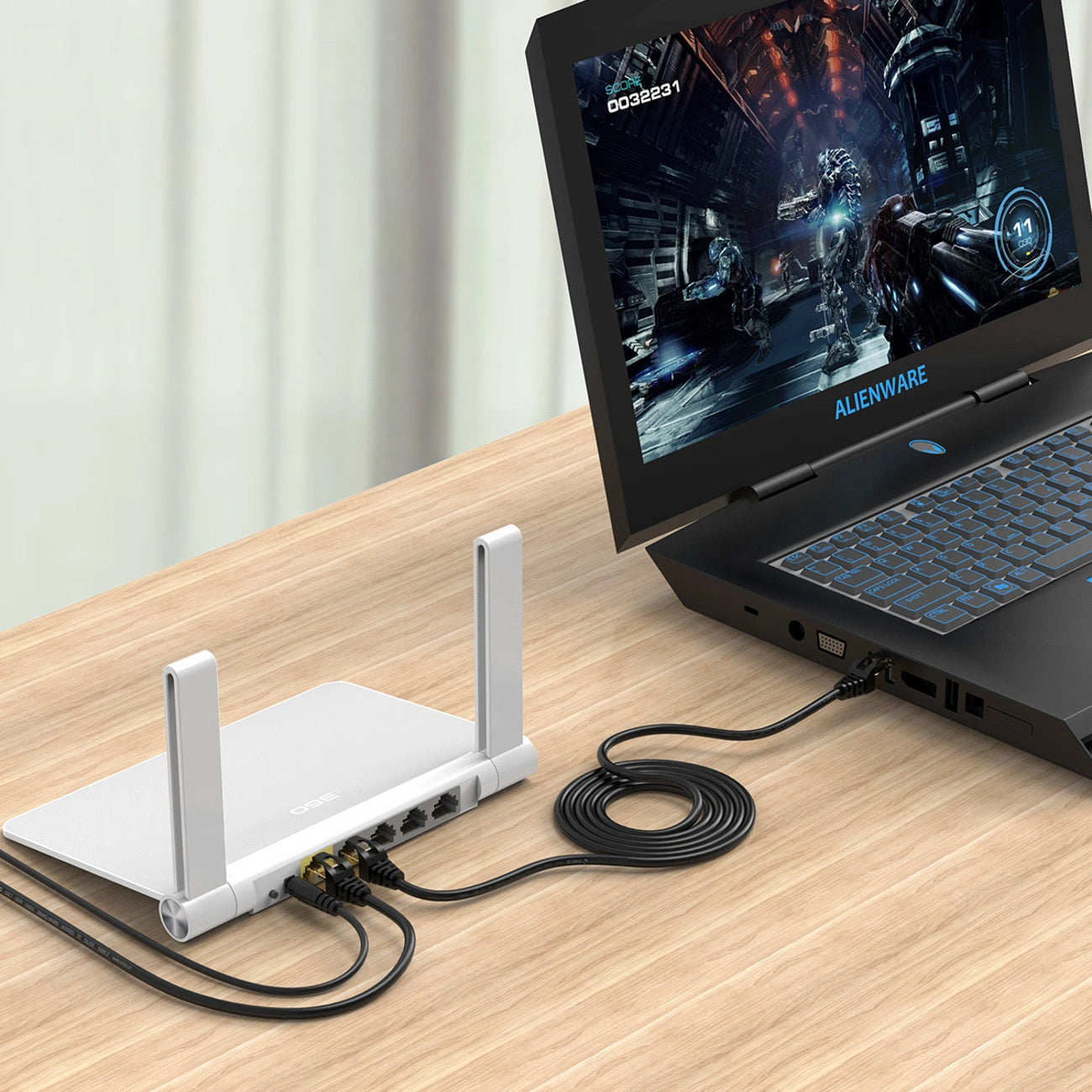 Orico PUG-C7 Network Cable, UTP, Cat7, 1m, Black
