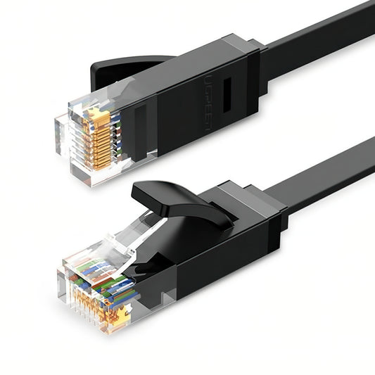 UGREEN NW102 Flat Netzwerkkabel, UTP, Cat6, 3m, Schwarz