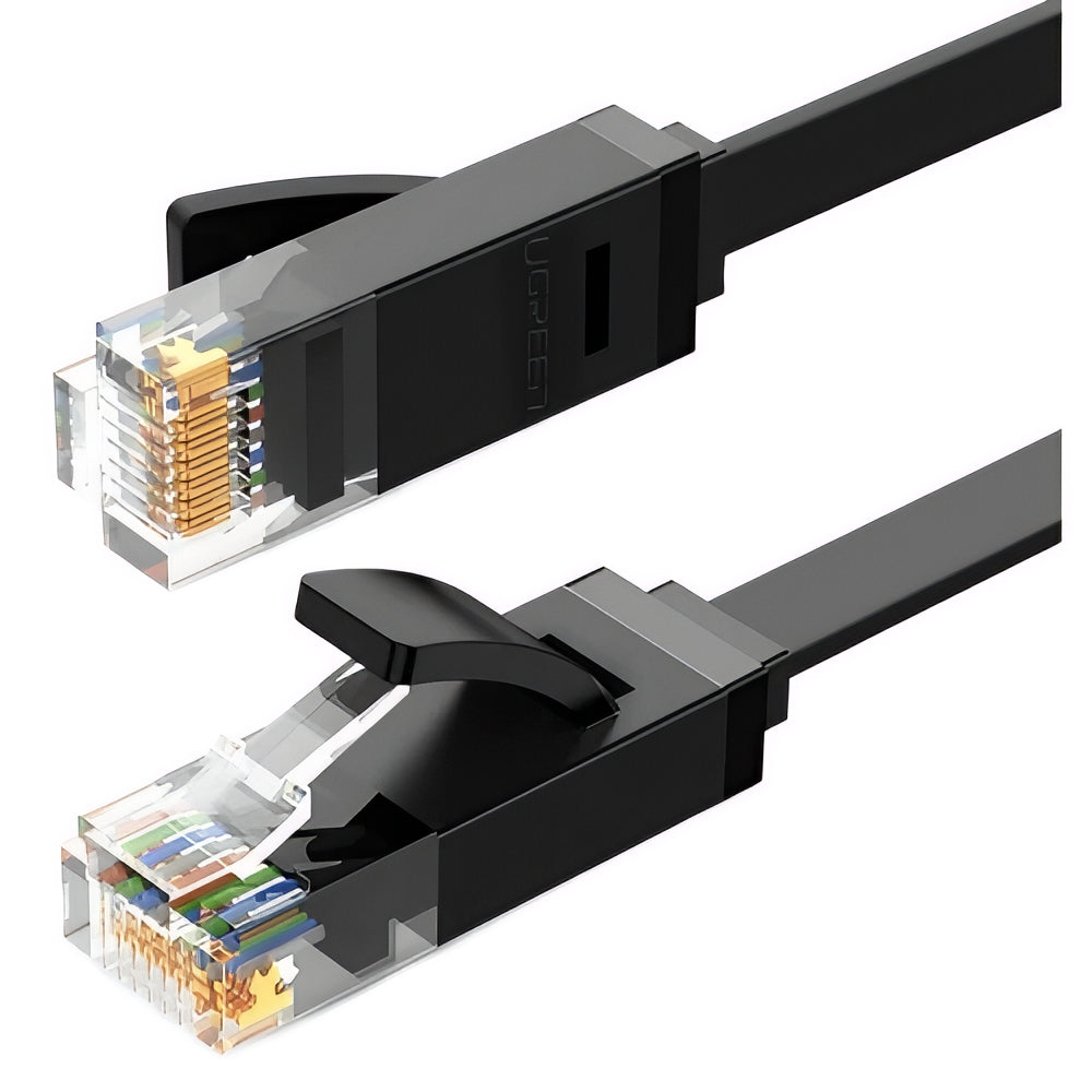 UGREEN NW102 Flaches Netzwerkkabel, UTP, Cat6, 0,5 m, Schwarz