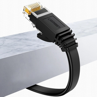 UGREEN NW102 Flaches Netzwerkkabel, UTP, Cat6, 0,5 m, Schwarz