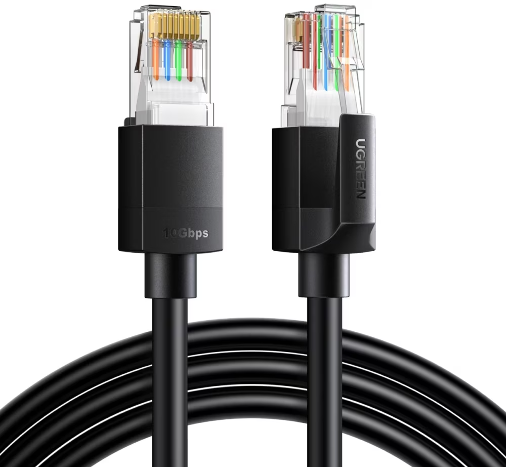 Netzwerkkabel UGREEN NW316, UTP, Cat6, 8m, Schwarz