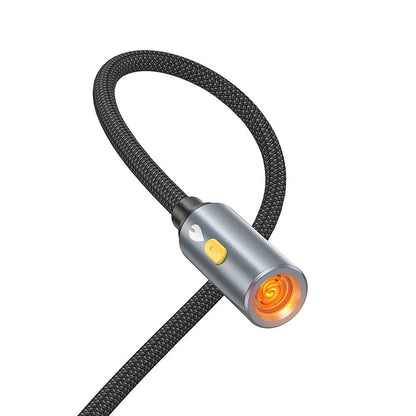 Elektrisches Feuerzeug HOCO UA38B, USB-C / USB-A, 0,3m, Schwarz