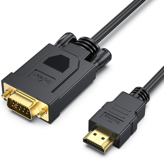 Benfei Videokabel, HDMI - VGA, 1080P, 1,8 m, Schwarz