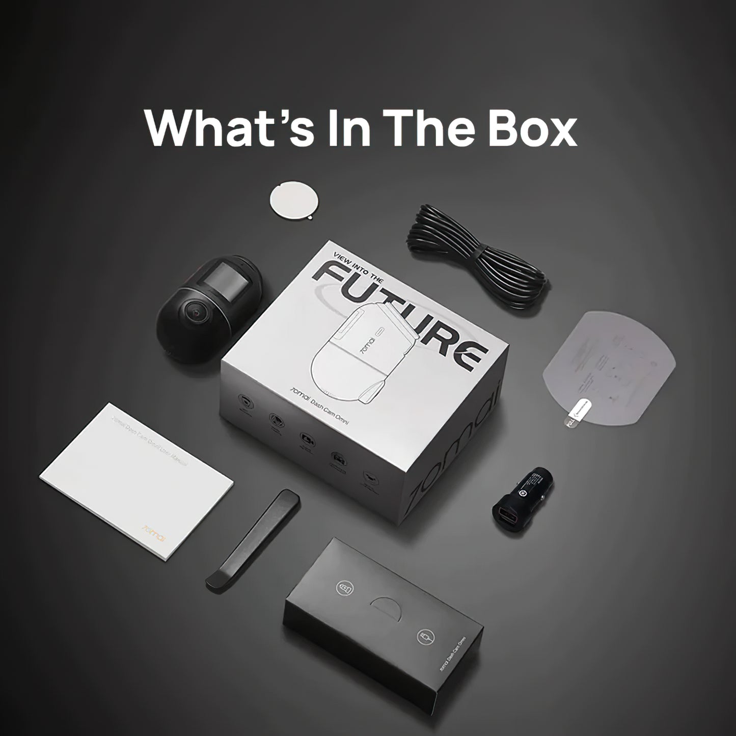 Auto-Kamera 70mai Dash Cam Omni 360 X200, 1080P, 64Gb, Wi-Fi, GPS, KI, Sprachsteuerung, Display 1.2inch X200-64-BK