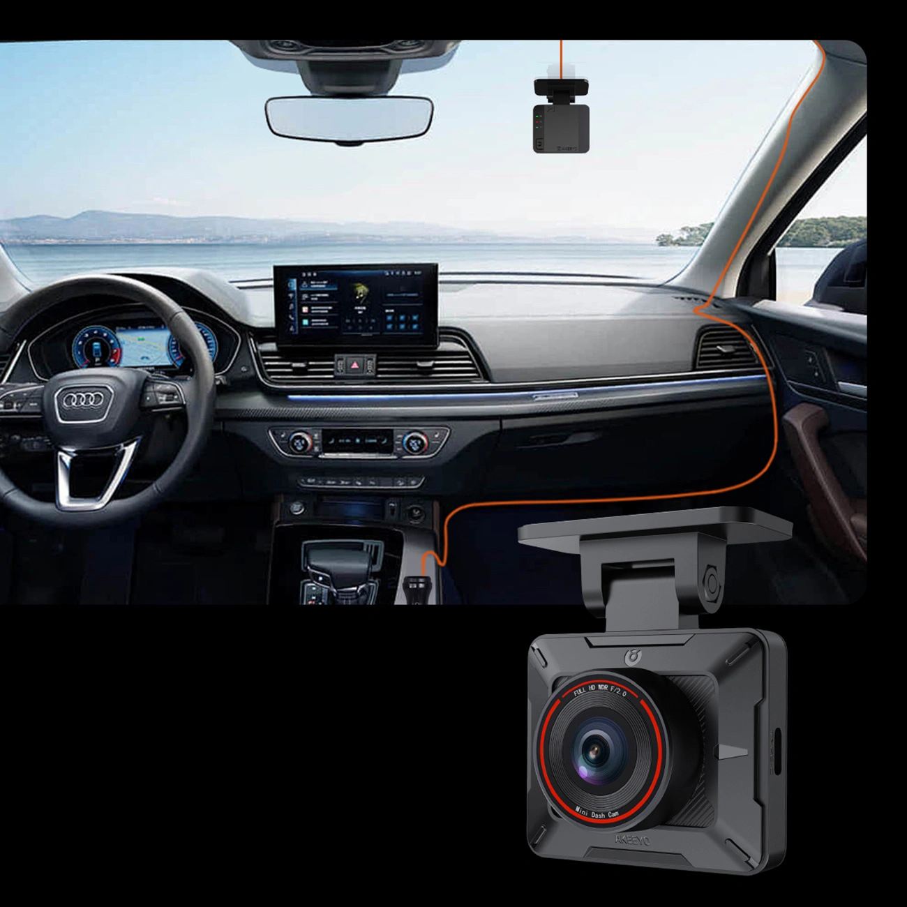 Akeeyo P1 Auto-Kamera, 1080P, Wi-Fi