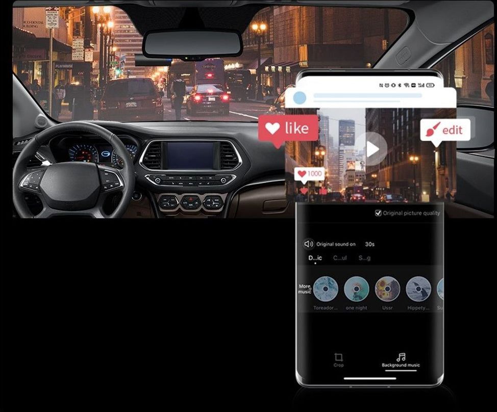 Auto-Kamera DDPAI Mini Pro DM2503A-02, 2K, Wi-Fi