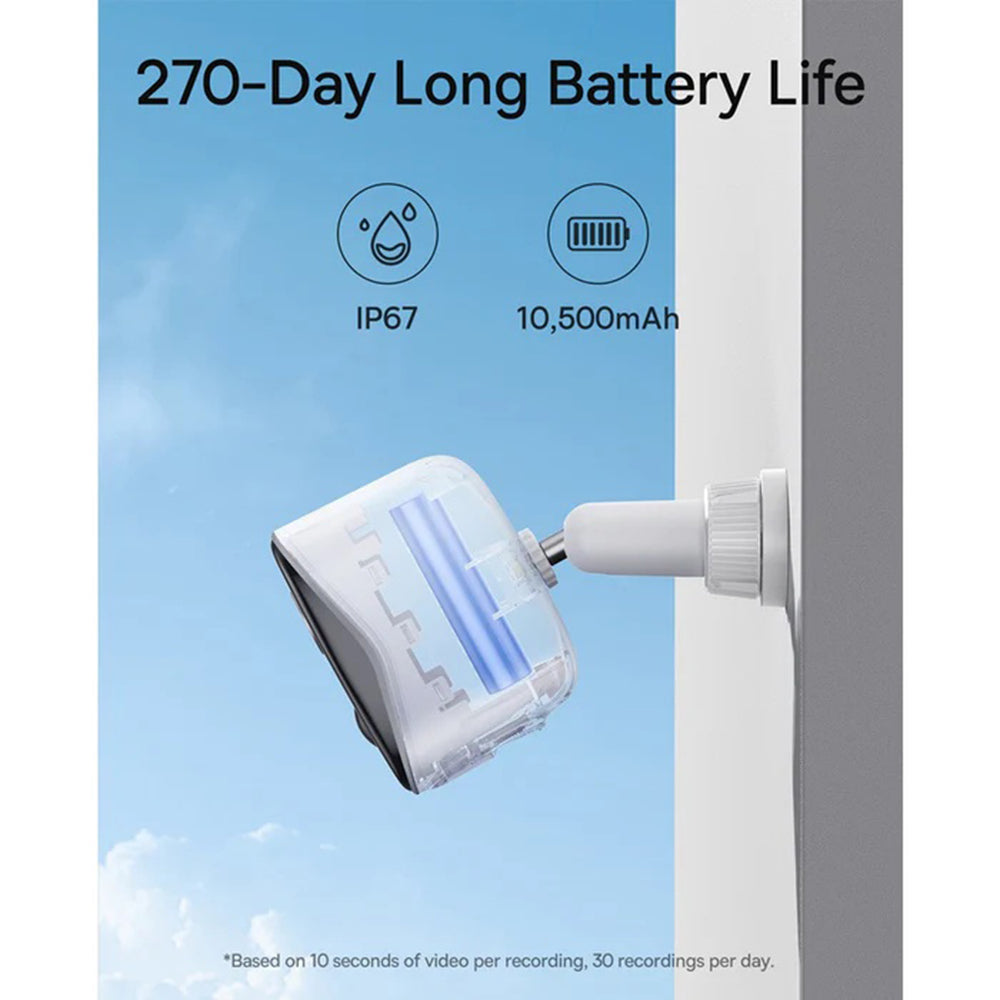 Überwachungskamera Baseus N1 Plus, Wi-Fi, 2K, IP67, Außenbereich, Weiß S0TV022132