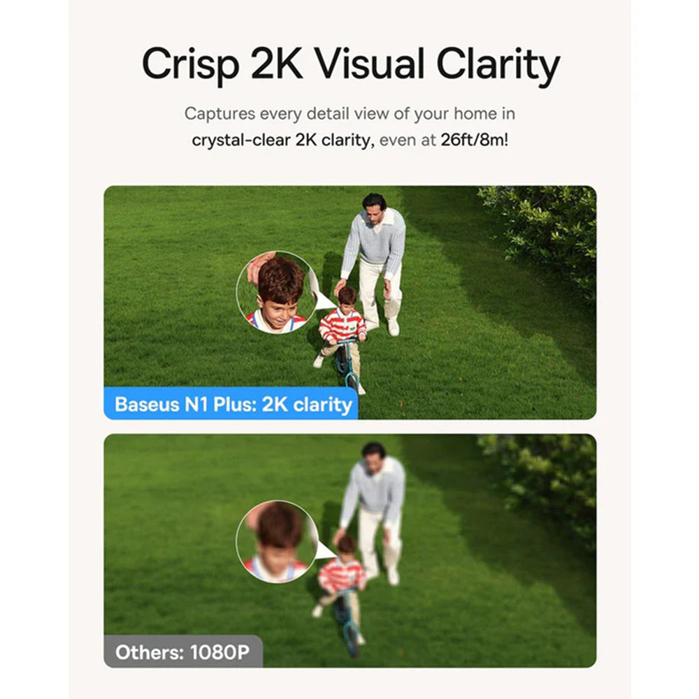 Überwachungskamera Baseus N1 Plus, Wi-Fi, 2K, IP67, Außenbereich, Weiß S0TV022132