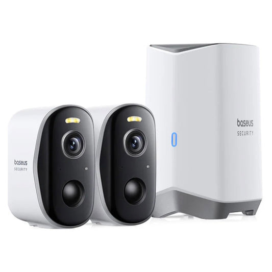 Überwachungskamera Baseus N1 Plus, Wi-Fi, 2K, IP67, Außenbereich, Set 2 Stück S0TW012131