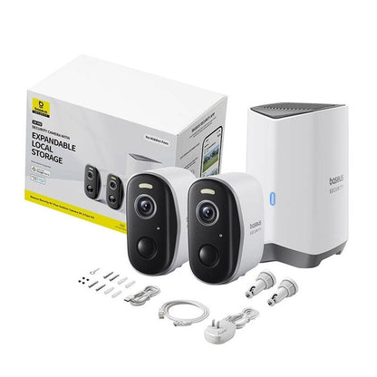 Baseus N1 Plus Überwachungskamera, Wi-Fi, 2K, IP67, Außenbereich, Set 2 Stück S0TY002131