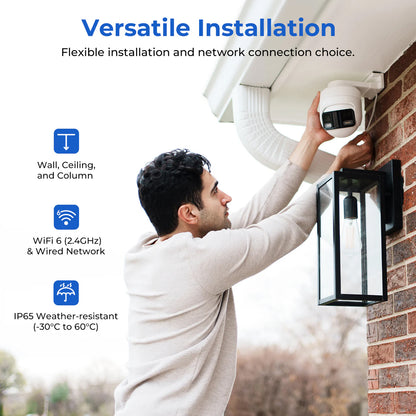 iMILAB EC6 Panorama Surveillance Camera, Wi-Fi, 3.5K, IP66, Outdoor CMSXJ115A