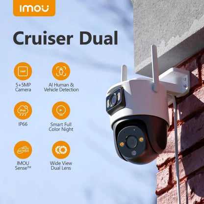Imou Cruiser Dual Überwachungskamera, Wi-Fi, 2,8K + 2,8K, IP66, Außenbereich IPC-S7XP-10M0WED-0360B