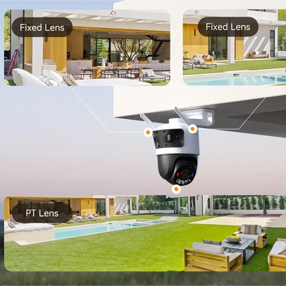 Überwachungskamera Imou Cruiser Triple, Wi-Fi, 3K + 2K, IP65, Außenbereich, Weiß IPC-S7UP-11M0WED