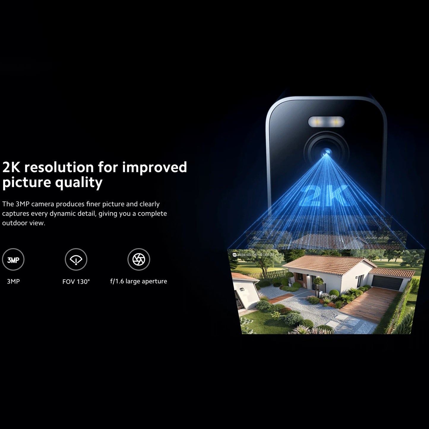 Überwachungskamera Xiaomi BW300, Wi-Fi, 2K, IP67, Outdoor BHR8303GL 