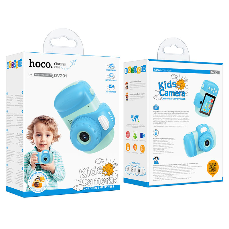Digitalkamera HOCO DV201 Kids, 1080P, 2MP, Blau