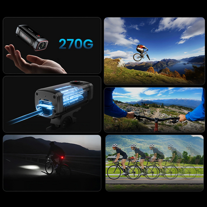 Akeeyo 710 Lite Sportkamera für Fahrrad / Motorrad, 2K, Wi-Fi, Schwarz