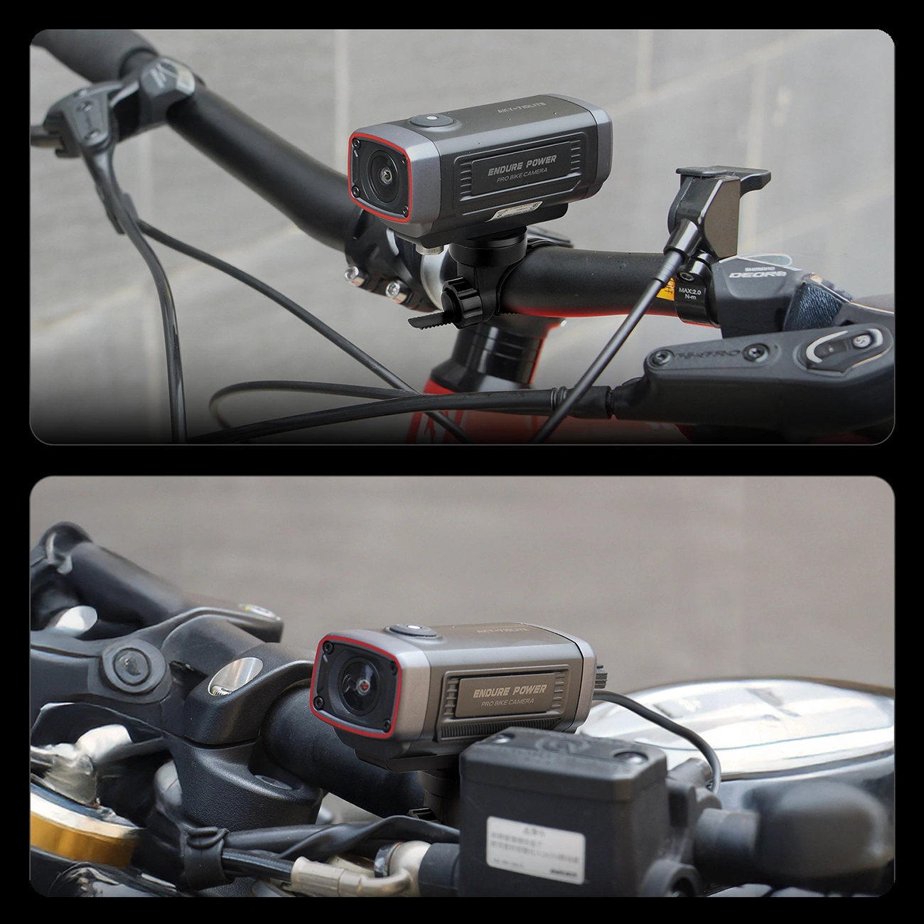 Akeeyo 710 Lite Sportkamera für Fahrrad / Motorrad, 2K, Wi-Fi, Schwarz