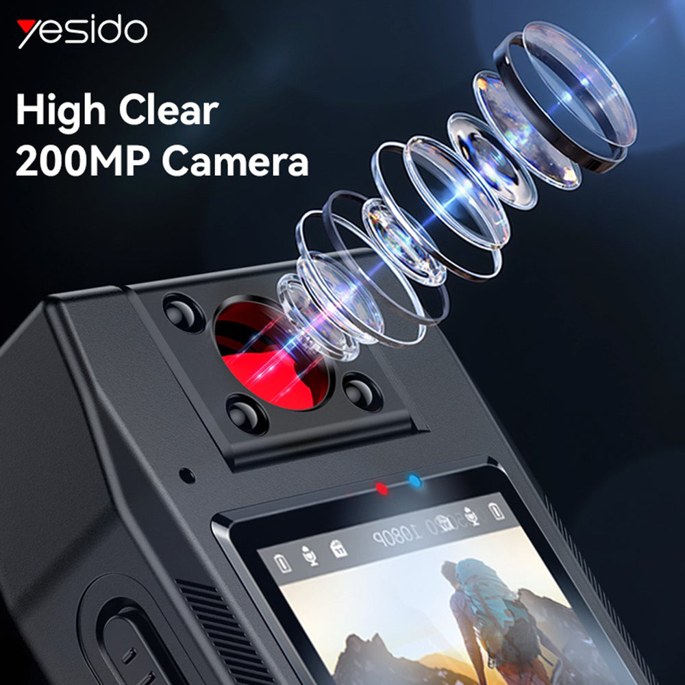 Sportkamera Yesido KM25, 1080P, 1,3-Zoll-Display, Schwarz