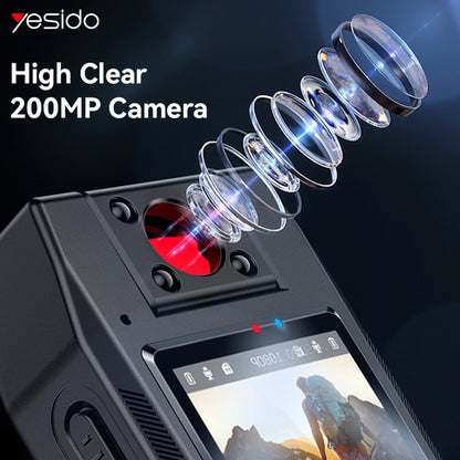 Sportkamera Yesido KM25, 1080P, 1,3-Zoll-Display, Schwarz