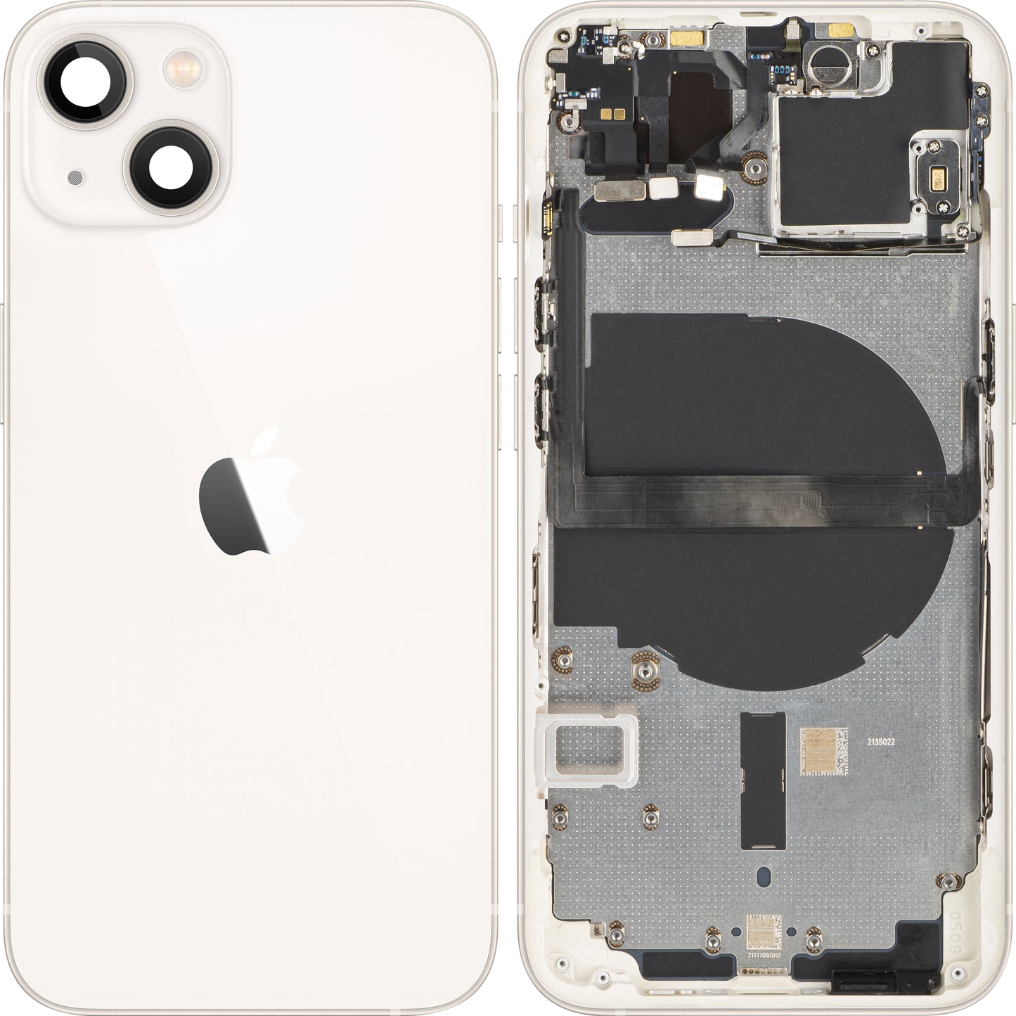 Apple iPhone 13 Battery Cover, With Half Case, White (Starlight), Swap 