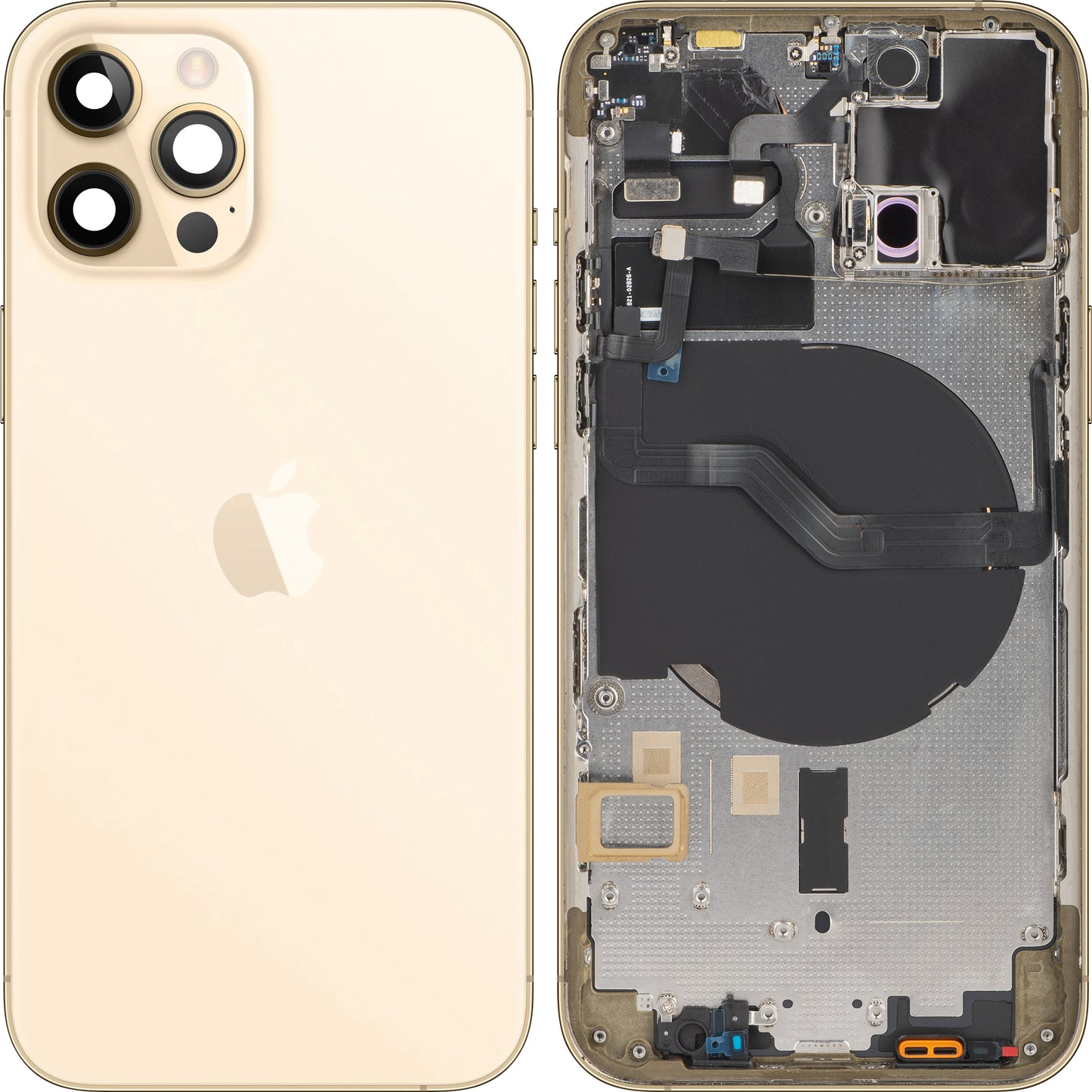 Apple iPhone 12 Pro Batterieabdeckung, mit halbem Gehäuse, Gold, Swap 