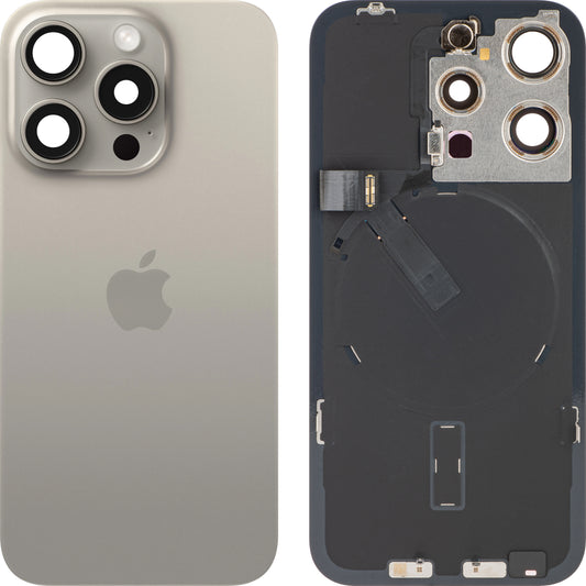 Apple iPhone 15 Pro Battery Cover, Beige (Natural Titanium), Swap