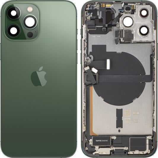 Apple iPhone 13 Pro Max Battery Cover, With Middle Frame, Full Parts, Green (Alpine Green), Swap