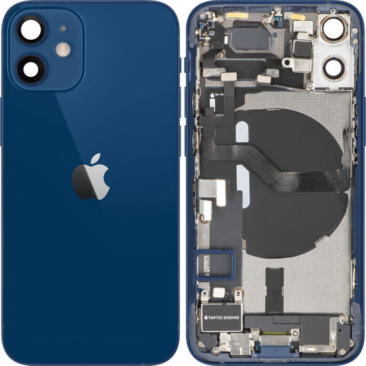 Batteriedeckel Apple iPhone 12 mini, mit Mittelgehäuse, Vollständige Teile, Blau, Swap