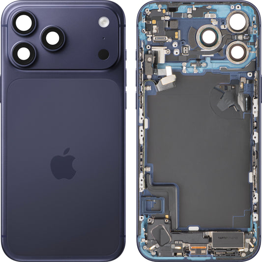 Apple iPhone 17 Pro Max Battery Cover, With Middle Case, Full Parts, Deep Blue, Swap