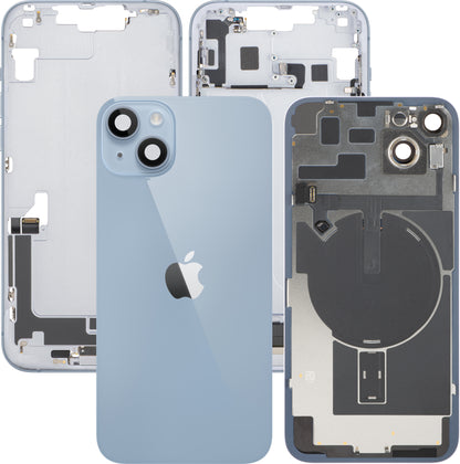Apple iPhone 14 Plus Akkudeckel, mit Mittelgehäuse, Vollständige Teile, Blau, Swap