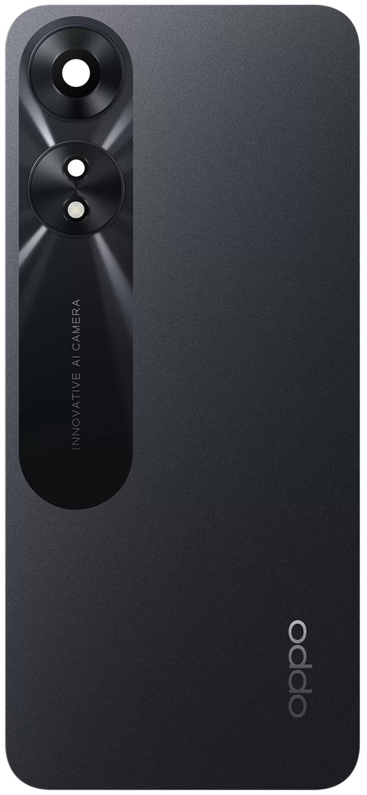 Akkuabdeckung / Backcover für Oppo A78 5G | Schwarz (Glowing Black) | Swap B-Ware
