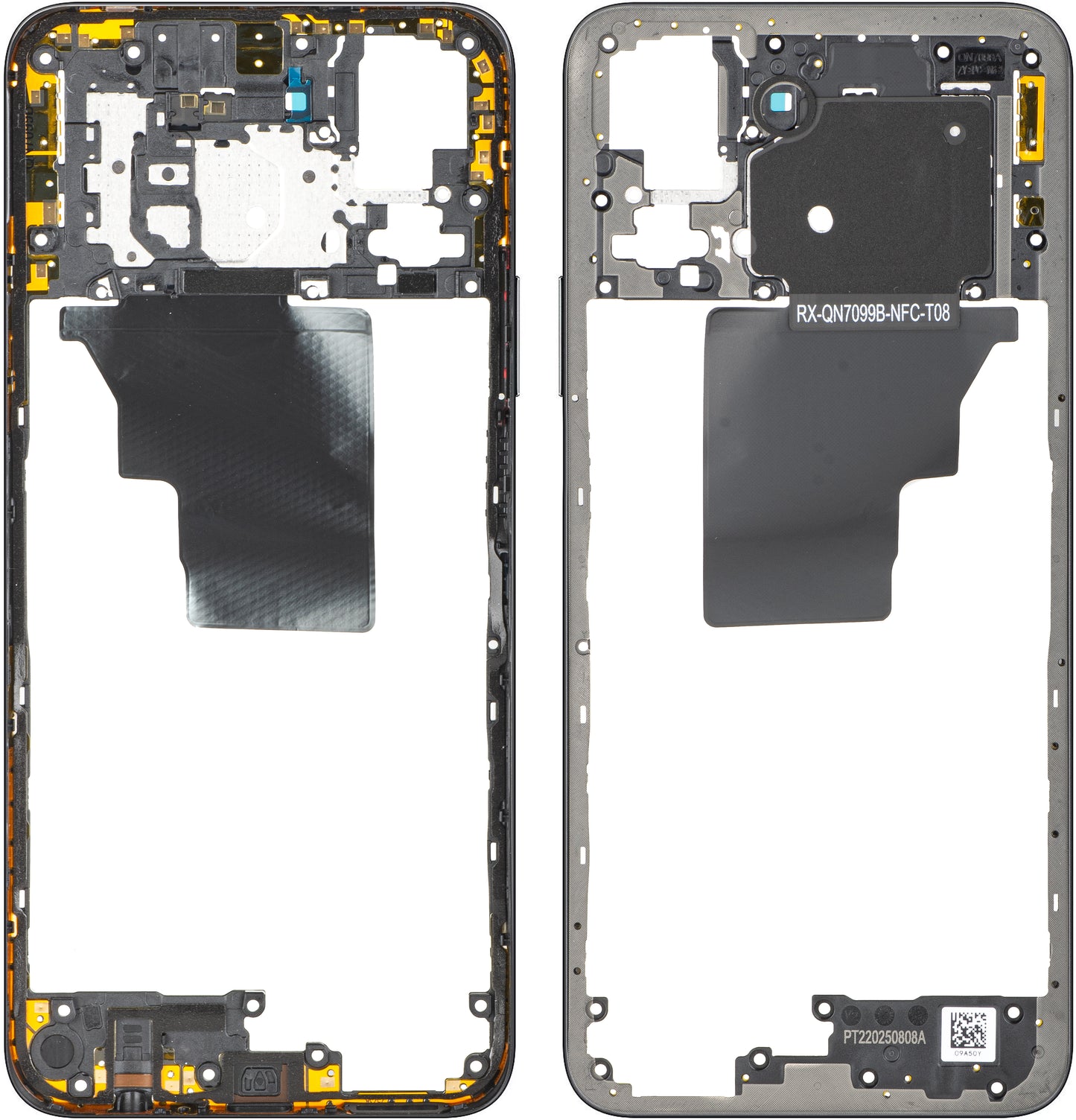 Mittelgehäuse Honor X7c 5G / 200 Smart, Schwarz (Midnight Black), Service Pack 9707ABNA