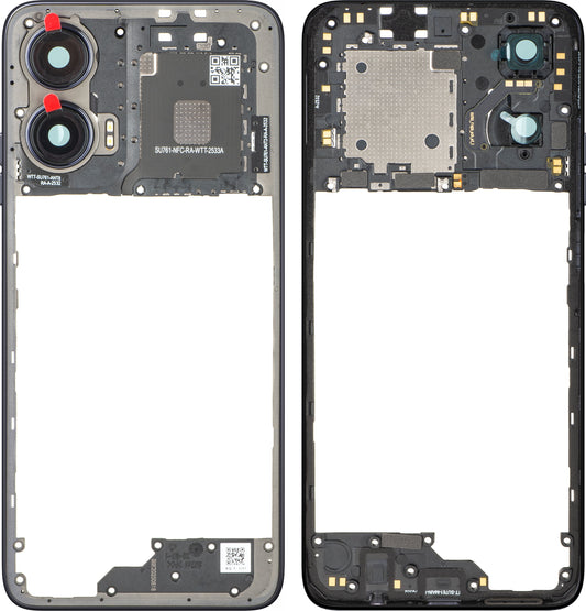Mittelgehäuse Motorola Moto G35, Schwarz (Midnight Black), Service Pack 5S58C28877