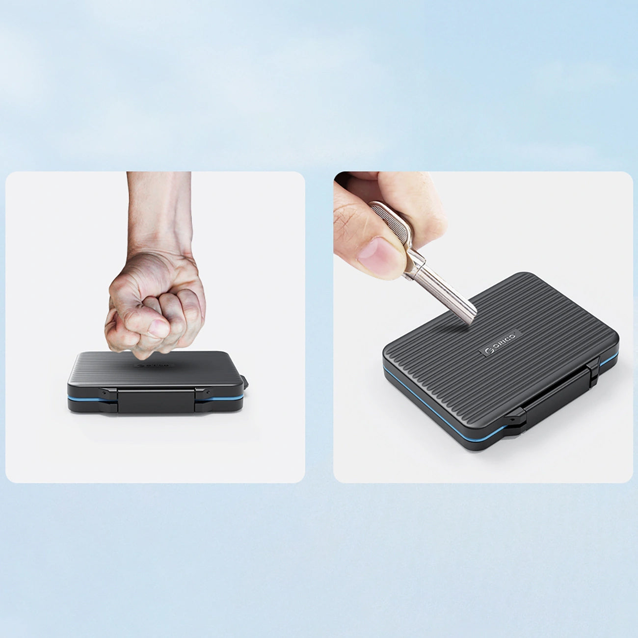 Orico PHCD-3 Schutzhülle für SD / microSD Speicherkarten, Schwarz