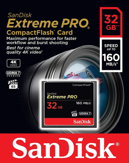 CompactFlash Speicherkarte SanDisk Extreme Pro, 32GB, UDMA 7 SDCFXPS-032G-X46